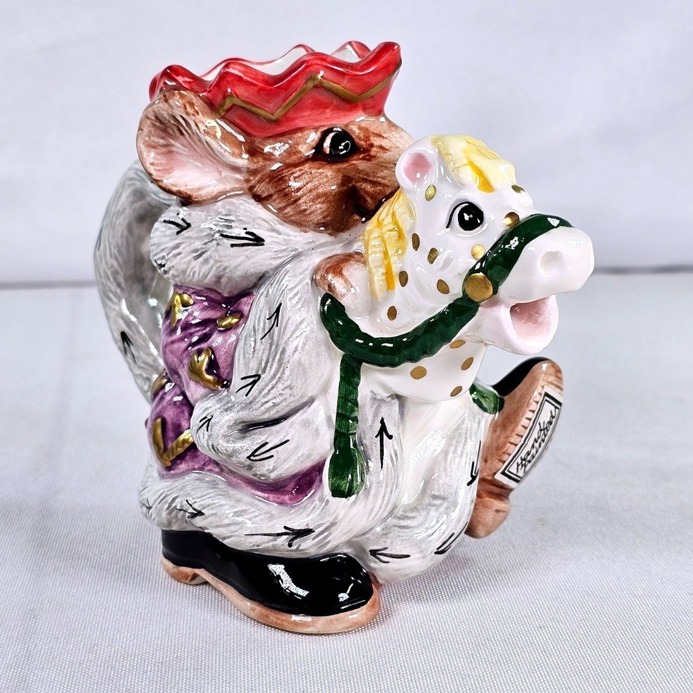 Vintage Fitz & Floyd Nutcracker Rat King Hobby Horse Creamer Pitcher 4.5 inch